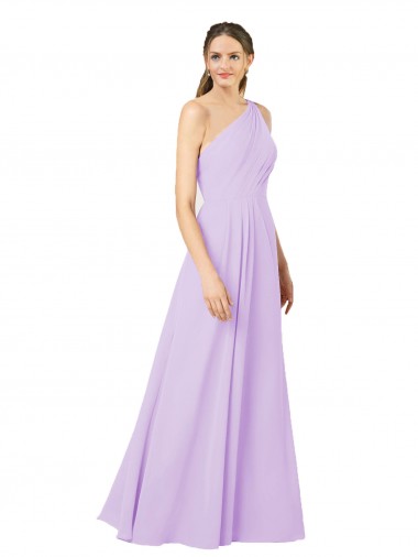 Wholesale Long Soft Chiffon Sleeveless Lilac Evening Dress Canada